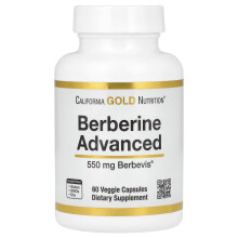 California Gold Nutrition, Berberin Advanced, Berbevis Phytosom, 550 mg, 60 pflanzliche Kapseln
