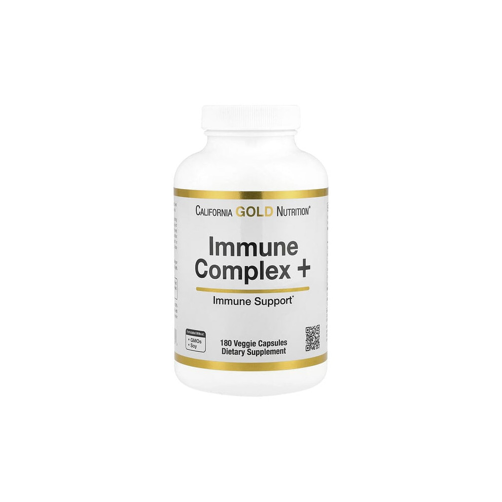 California Gold Nutrition Gold Immune Complex + 7, With A, C, D, B6, Zinc, Selenium & Beta Glucan