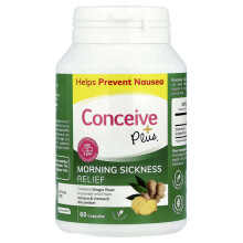 Conceive Plus, Alívio da Síndrome do Enjoo Materno, 500 mg, 60 Cápsulas