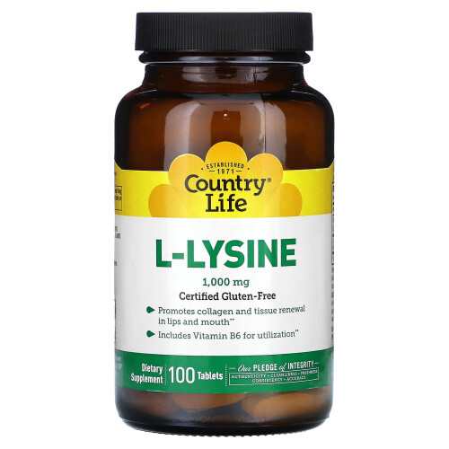Country Life, L-Lysin, 1.000 mg, 100 Tabletten