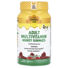 Erwachsenen-Multivitamin Honig-Gummis, Natürliche Himbeere