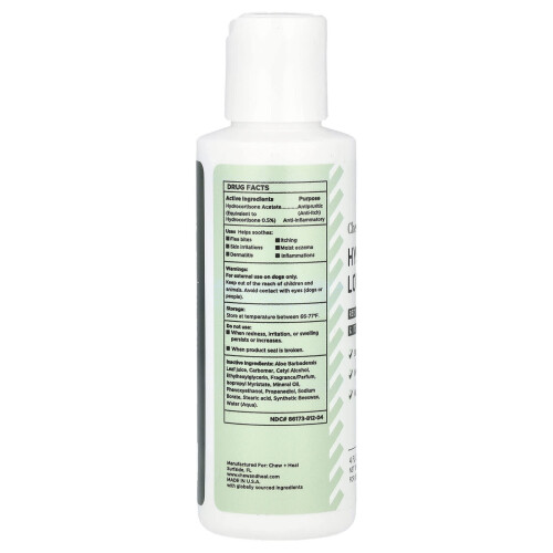 Chew + Heal, Lotion à l'Hydrocortisone, Pour Chiens, 4 fl oz (118 ml) 2