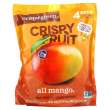 Crispy Green, Knusper-Obst, Nur Mango, 4er Pack, je 0,63 oz (18 g)