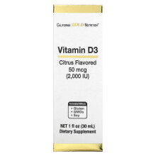California Gold Nutrition, Vitamin D3, Zitrus, 2.000 IE, 1 fl oz (30 ml)