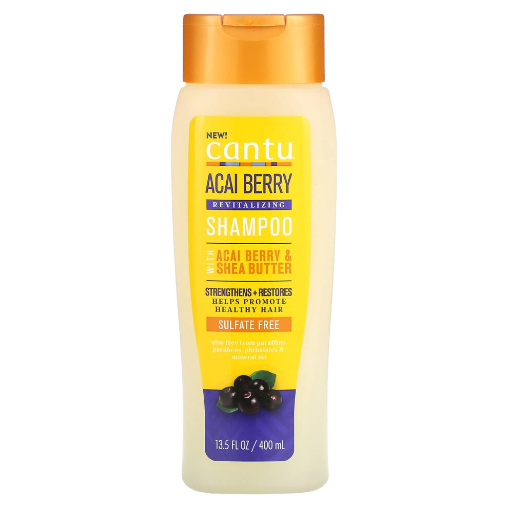 Cantu , Revitalizing Shampoo, Acai Berry, 13.5 Fl Oz (400 Ml)