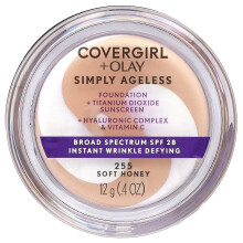 Covergirl, Olay Simply Ageless, Foundation, LSF 28, 255 Sanfter Honig, 0,4 oz (12 g)