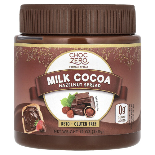 ChocZero, Milch Kakao Haselnuss Aufstrich, 12 oz (340 g)
