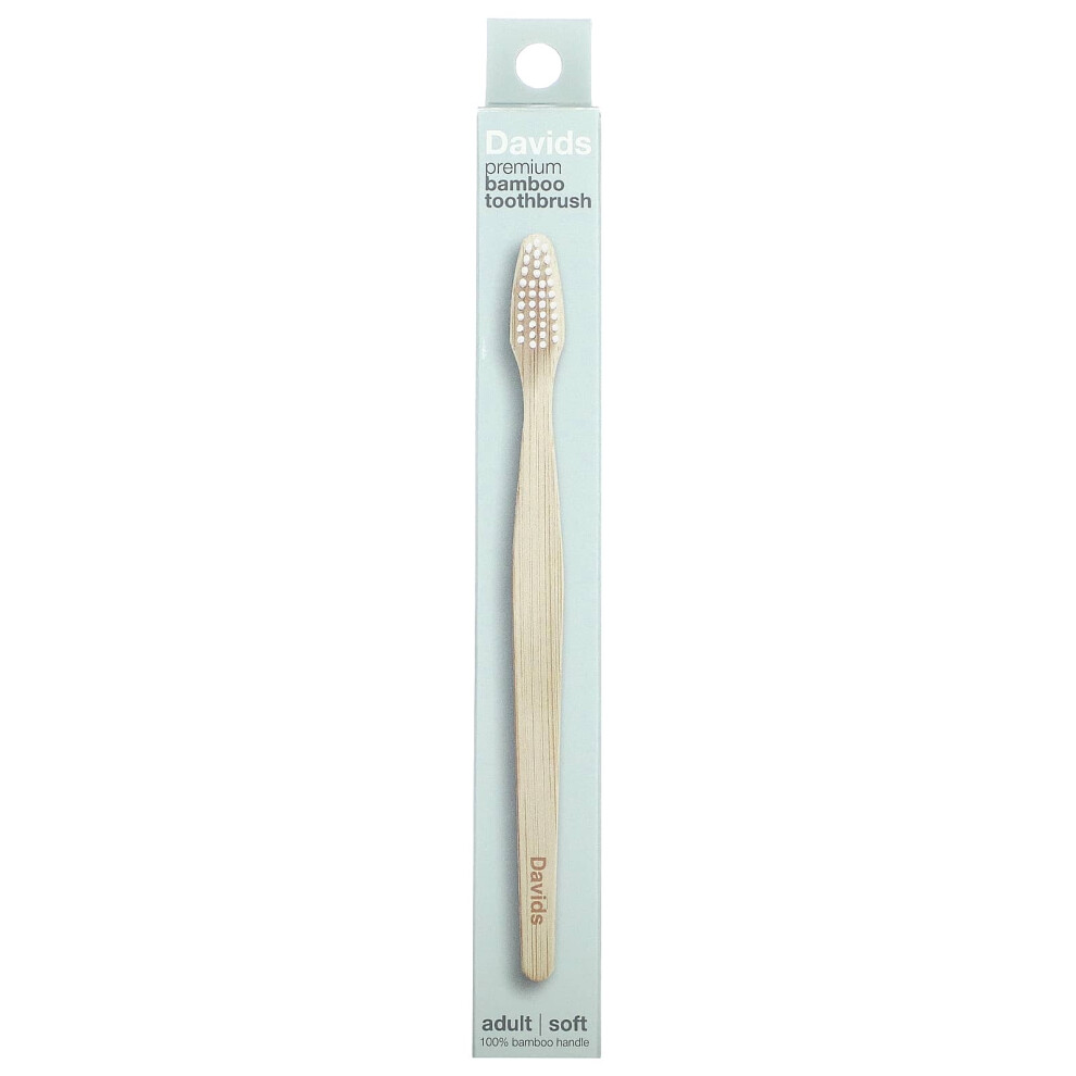 Davids Natural Toothpaste, Premium Bamboo Toothbrush,  Soft, Adult, 1 Toothbrush-image-OPC-PJTXG87-NEW