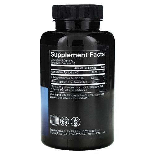 Dr. Emil Nutrition, 5-HTP Plus with Co-Factor B6, 60 Capsules 2