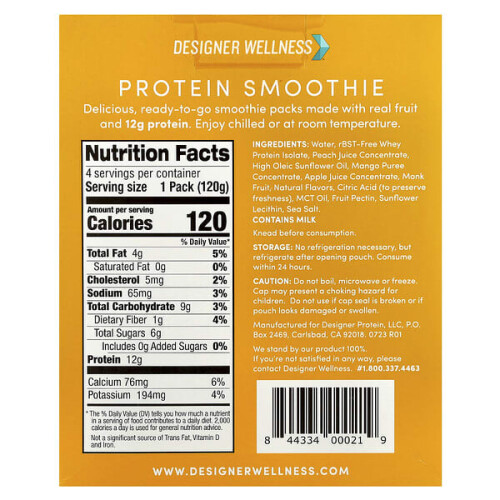 Protein-Smoothie, Pfirsich-Mango 2