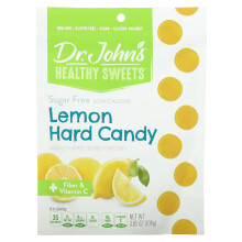 Dr. John's Healthy Sweets, Zitrone Hartbonbons, + Ballaststoffe & Vitamin C, Zuckerfrei, 3,85 Unzen (109 g)