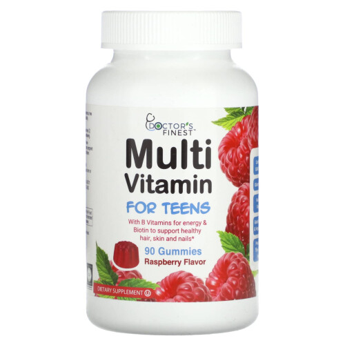 Doctor's Finest, Multi Vitamines pour Adolescents, Framboise, 90 Gommes