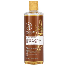 Dr. Jacobs Naturals, Pflanzenbasierte Reichhaltige Kastilienseife Duschgel, Beruhigendes Sandelholz, 16 Unzen (473 ml)