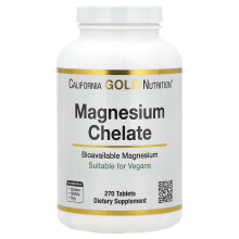California Gold Nutrition, Magnesiumchelat, 210 mg, 270 Tabletten