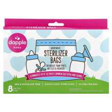 Sachets Stérilisateurs Micro-ondes, Pour Pièces de Tire-Lait, Biberons et Tétines