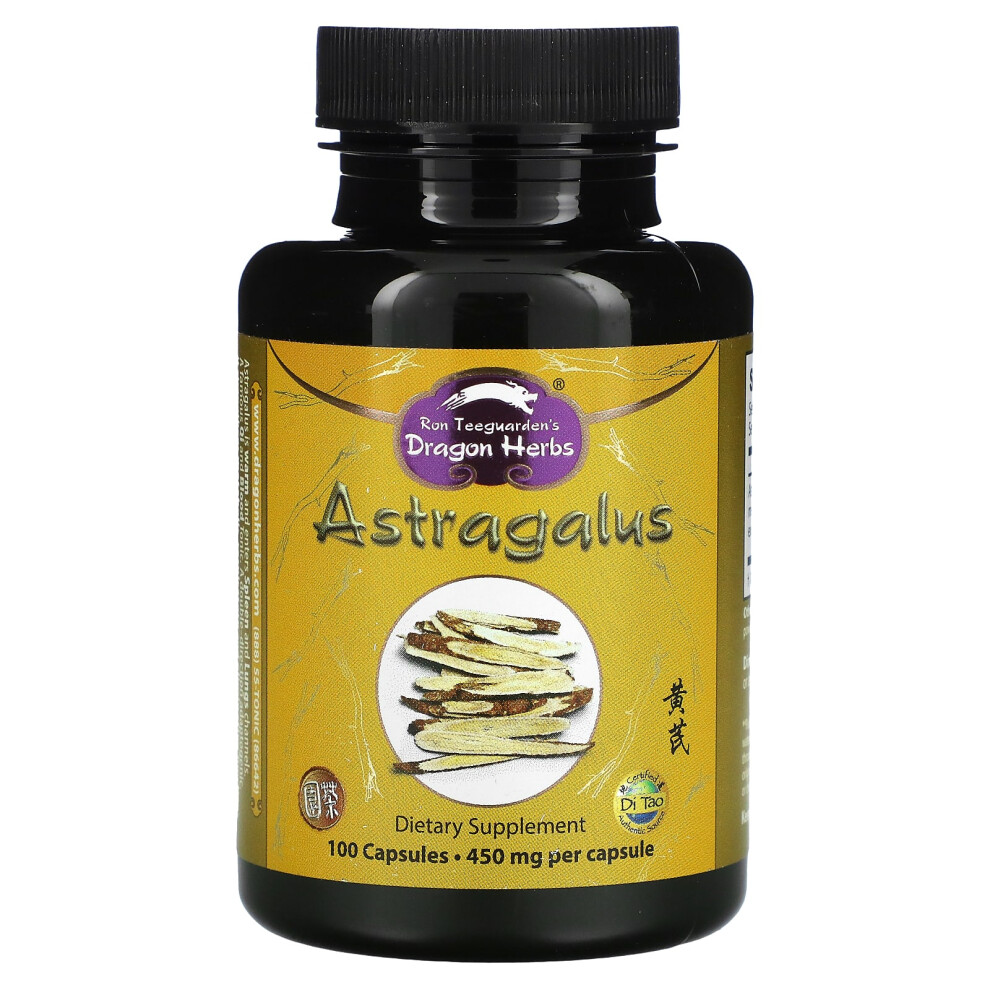 Dragon Herbs , Astragalus, 450 Mg, 100 Capsules