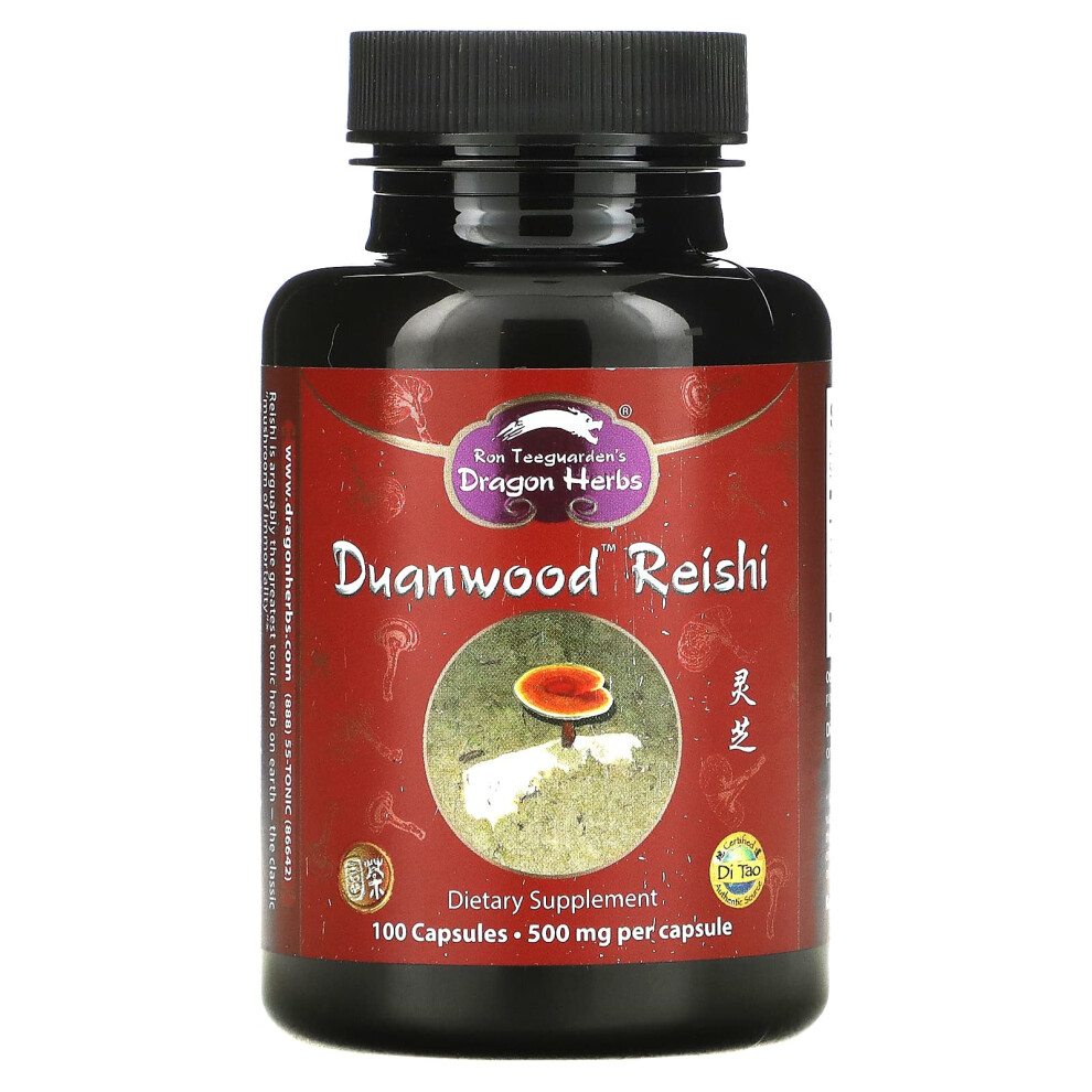 Dragon Herbs , Duanwood Reishi, 500 Mg, 100 Capsules