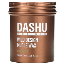 Dashu, Voor Mannen, Wilde Ontwerp Muskelwas, 3,38 fl oz (100 ml)
