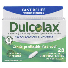 Dulcolax, Medizinisches Abführmittel Zäpfchen, 28 Komfort-geformte Zäpfchen