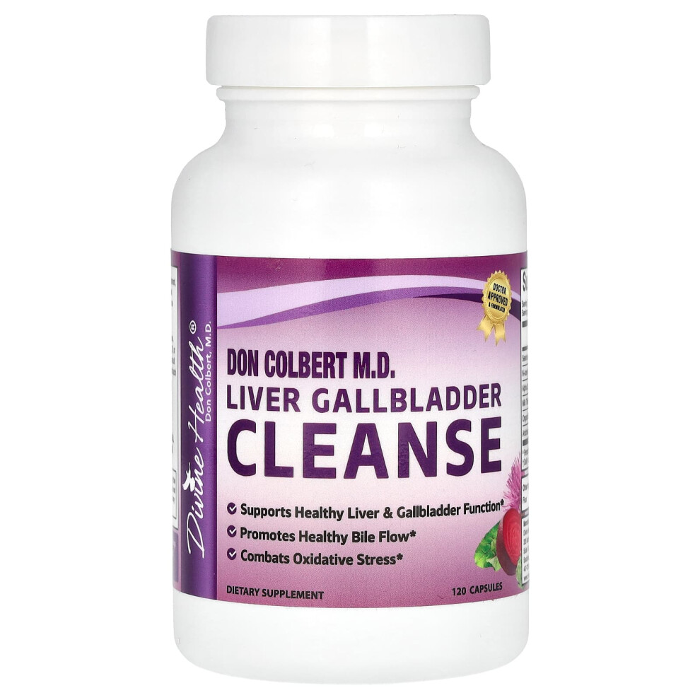 Divine Health , Don Colbert M.d. Liver Gallbladder Cleanse, 120 Capsules