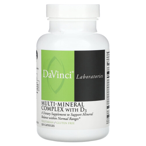 DaVinci Laboratories of Vermont, Complexe Multi-Minéraux avec D3, 120 Capsules