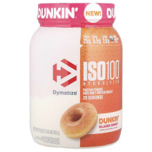 ISO100 Hydrolysé, 100% Isolat de Protéine de Lactosérum, Beignet Glacé Dunkin