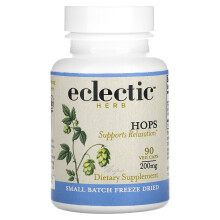 Eclectic Herb, Gefriergetrockneter Hopfen, 200 mg, 90 Veg Kaps