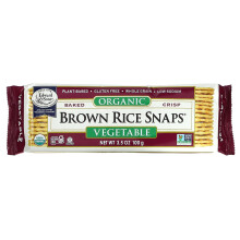 Edward & Sons, Bio-Gebackene Knusper-Vollkornreis-Snaps, Gemüse, 3,5 Unzen (100 g)