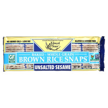 Edward & Sons, Gebackene Vollkorn-Braunreis-Snaps, Ungesalzener Sesam, 3,5 oz (100 g)