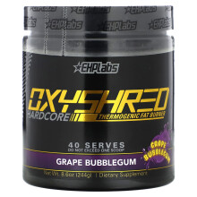 EHPlabs, OxyShred Hardcore, Thermogener Fettverbrenner, Grape Bubblegum, 8,6 oz (244 g)