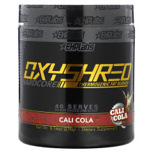 EHPlabs, OxyShred Hardcore, Thermogener Fettverbrenner, Cali Cola, 9,74 oz (276 g)