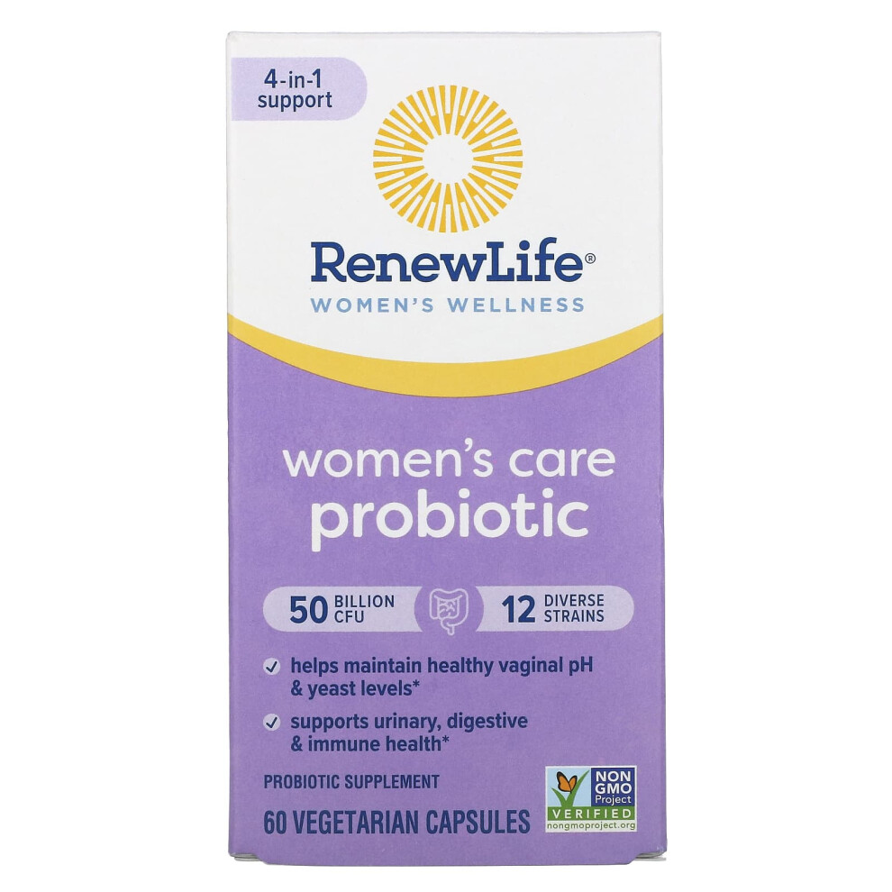 Renew Life , Women's Care Probiotic, 50 Billion Cfu, 60 Vegetarian Capsules