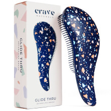 Crave Naturals Glide Thru ontwarrende borstel voor haar van volwassenen en kinderen - ontklitter natuurlijk krullend recht nat droog haarborstel here