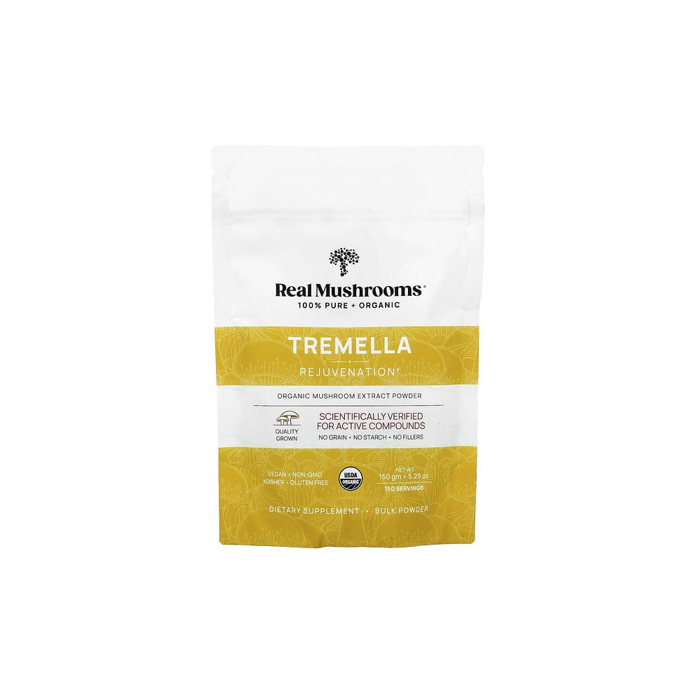 Real Mushrooms Grain Tremella, Organic Mushroom Extract Powder