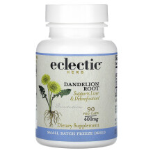 Eclectic Herb, Gefriergetrocknete Löwenzahnwurzel, 400 mg, 90 Veg Kaps