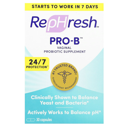 Rephresh, Pro-B, Complément Probiotique Vaginal, 30 Gélules