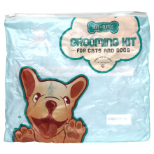 Ruff 'N Ruffus, Pflegeset für Katzen und Hunde, Aqua, 1 Bürste, 1 Schergerät