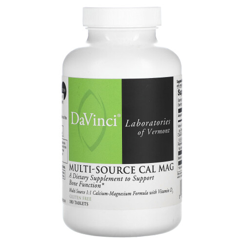 DaVinci Laboratories of Vermont, Cal Mag Multi-Sources, 180 Comprimés