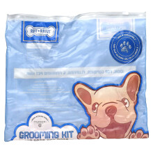 Ruff 'N Ruffus, Pflegeset für Katzen und Hunde, Blau, 1 Silikon-Gel-Griff