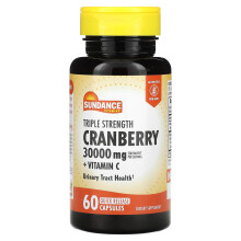 Sundance Vitamins, Dreifach-Stärke Cranberry, 10.000 mg, 60 Schnellfreisetzende Kapseln