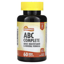 Sundance Vitamins, Formule ABC Complète, Multivitamines et Minéraux pour Adultes, 60 Comprimés Pelliculés