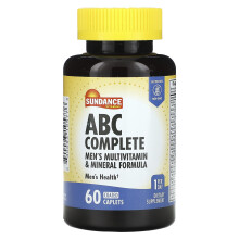Sundance Vitamins, Formule ABC Complète Multivitamines et Minéraux pour Hommes, 60 Comprimés Pelliculés