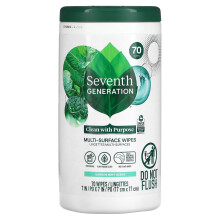 Seventh Generation, Multiflächen-Reinigungstücher, Gartenminze, 70 Tücher