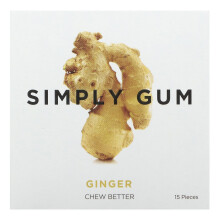 Simply Gum, Kaugummi, Ingwer, 15 Stück