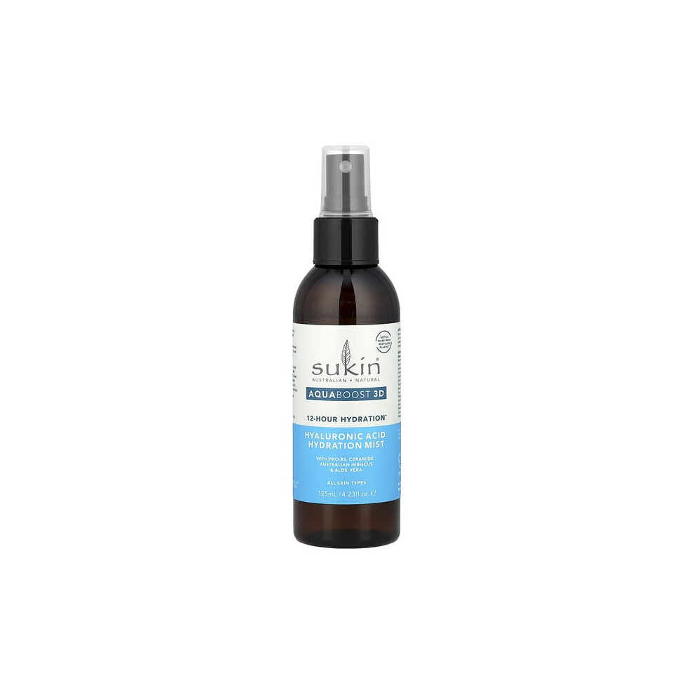 Sukin Aquaboost 3D, Hyaluronic Acid Hydration Mist, All Skin Types