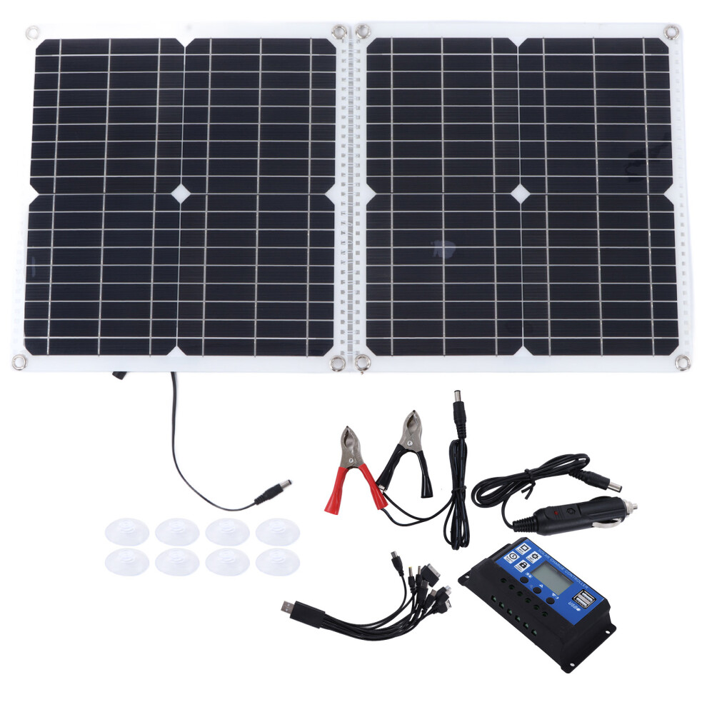 50W Foldable Solar Panel Trickle Charger Kit with-image-OPC-PKDGMH6-NEW
