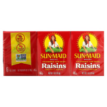 Sun-Maid, Kalifornische Sonnengetrocknete Rosinen, 6 Schachteln, je 1 oz (28,3 g)