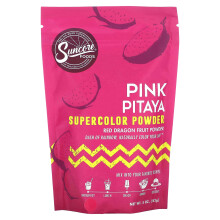 Suncore Foods, Poudre Supercouleur Pitaya Rose, Fruit du Dragon Rouge, 5 oz (142 g)