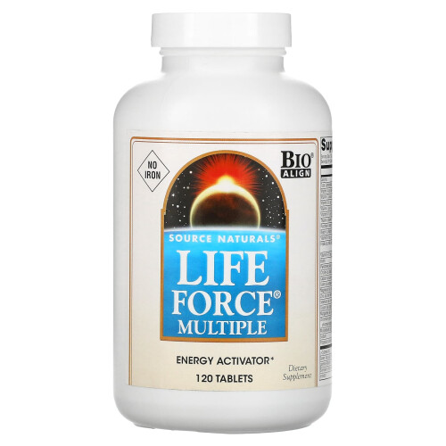 Source Naturals, Life Force Multiple, Ohne Eisen, 120 Tabletten