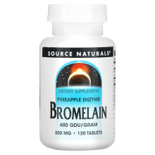 Source Naturals, Bromélaïne 600 GDU/g, 500 mg, 120 Comprimés